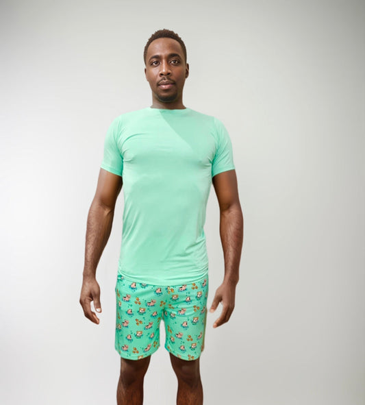 Men's Pajamas - Swimming Pigs