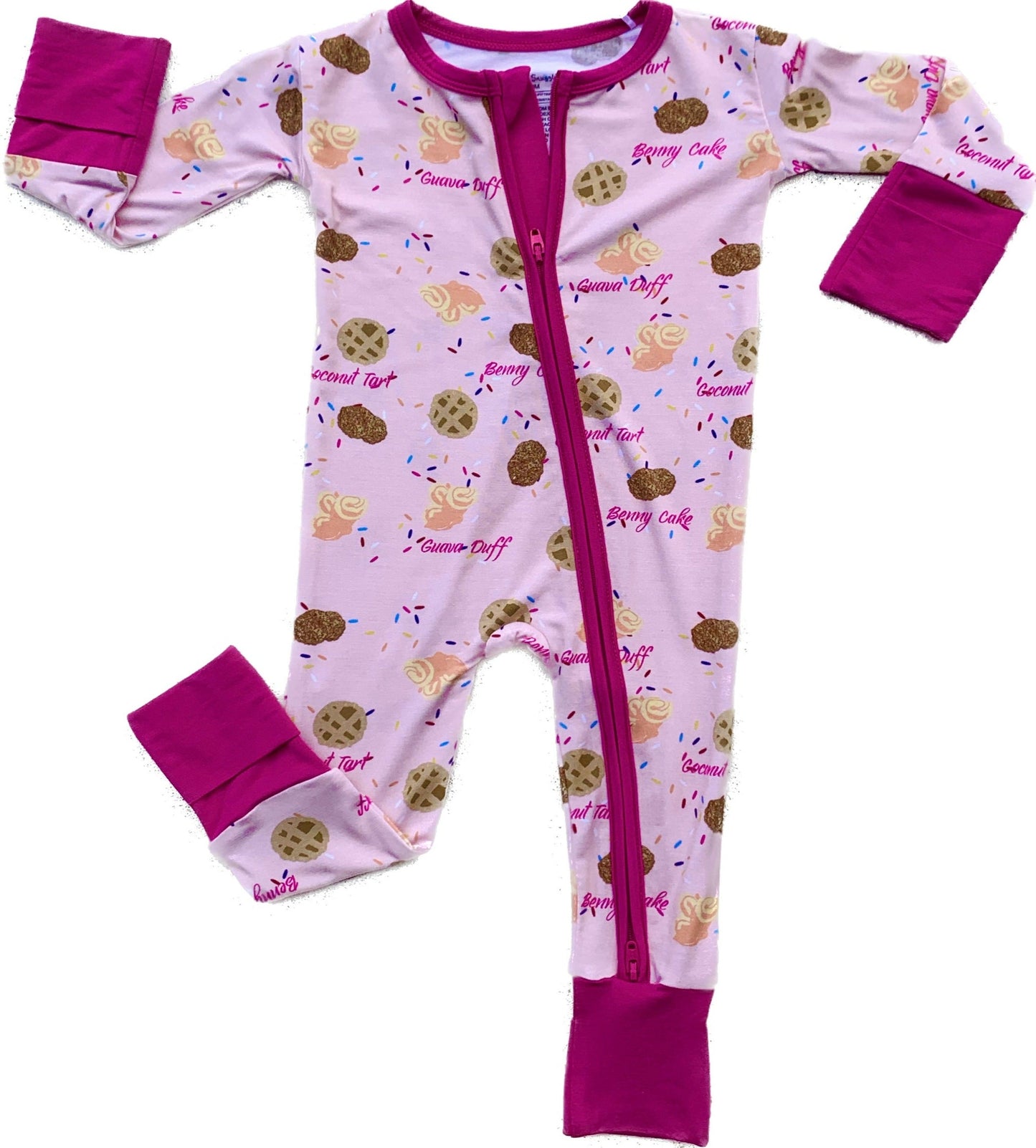 Zipper Rompers - Duff 'n Stuff Pink